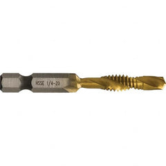 Greenlee - Combination Drill & Tap Sets Minimum Thread Size (Inch): 1/4-20 Maximum Thread Size (mm): M6x1.00 - Americas Industrial Supply