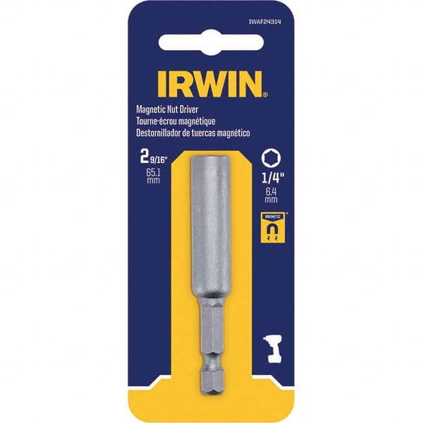 Irwin - Power & Impact Screwdriver Bits & Holders Bit Type: Nut Driver Hex Size (Inch): 1/4 - Americas Industrial Supply