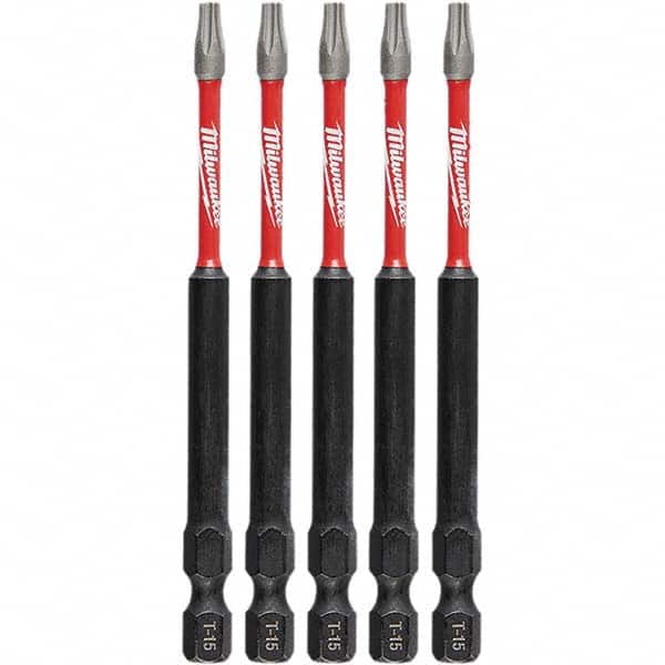 Milwaukee Tool - Power & Impact Screwdriver Bits & Holders Bit Type: Torx Torx Size: T15 - Americas Industrial Supply