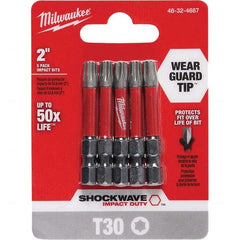 Milwaukee Tool - 1/4" Hex T30 Torx Impact Ready Bit - Americas Industrial Supply