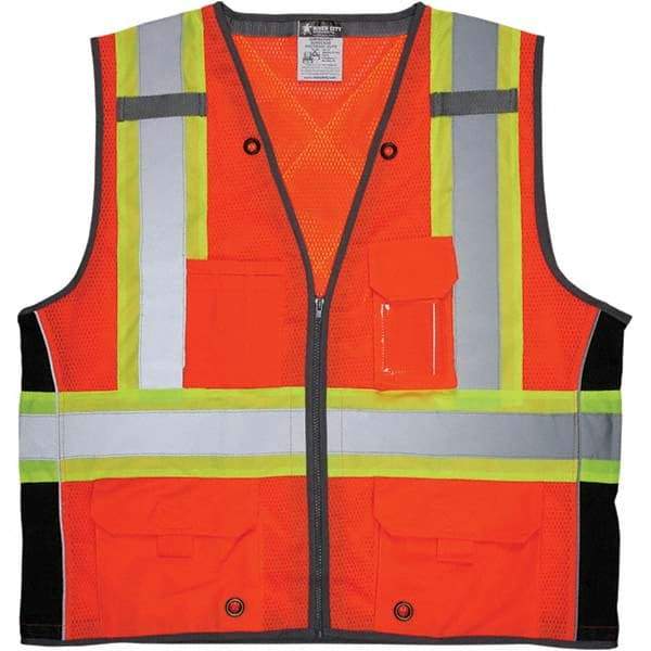 MCR Safety - High Visibility Vests Vest Style: Surveyor's Vest Type: Hi Visibility - Americas Industrial Supply