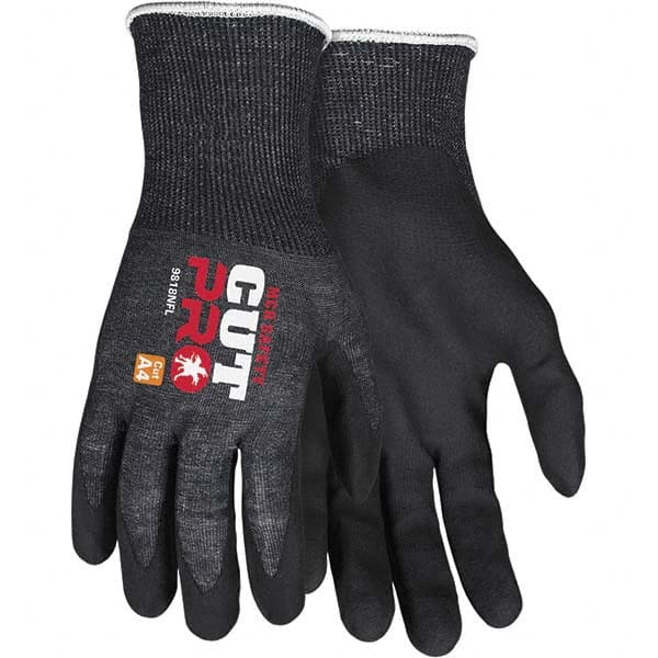 MCR Safety - Size L, ANSI Cut Lvl A4, Puncture Lvl 4, Abrasion Lvl 5, Nitrile Coated Cut Resistant Gloves - Americas Industrial Supply