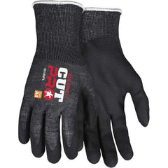 MCR Safety - Size L, ANSI Cut Lvl A4, Puncture Lvl 4, Abrasion Lvl 5, Nitrile Coated Cut Resistant Gloves - Americas Industrial Supply