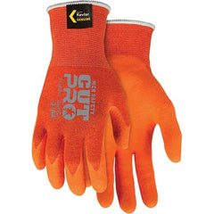 MCR Safety - Size S, ANSI Cut Lvl A4, Puncture Lvl 4, Abrasion Lvl 4, Latex Coated Cut Resistant Gloves - Americas Industrial Supply