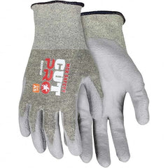 MCR Safety - Size S, ANSI Cut Lvl A5, Puncture Lvl 2, Abrasion Lvl 3, Polyurethane Coated Cut Resistant Gloves - Americas Industrial Supply