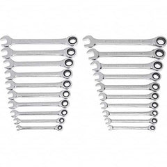 GEARWRENCH - Wrench Sets Tool Type: Ratcheting Combination Wrench System of Measurement: Inch/Metric - Americas Industrial Supply