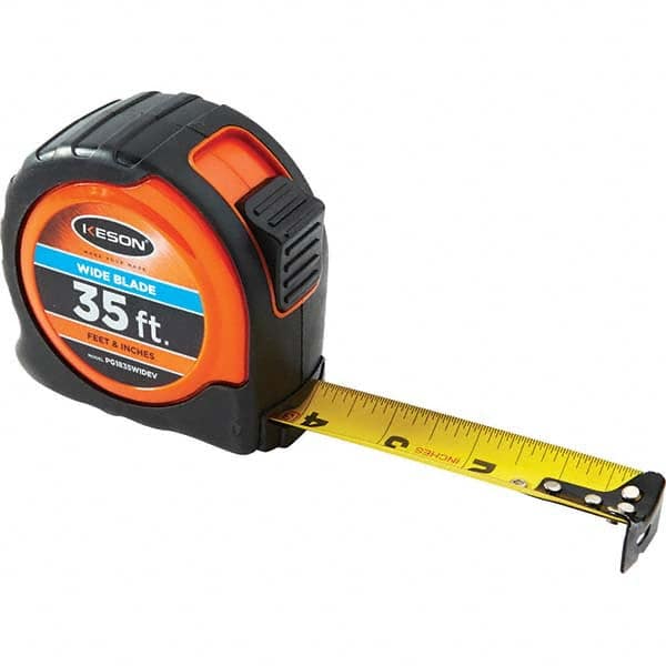 Keson - 35' x 1-3/16" Yellow Blade Tape Measure - Americas Industrial Supply