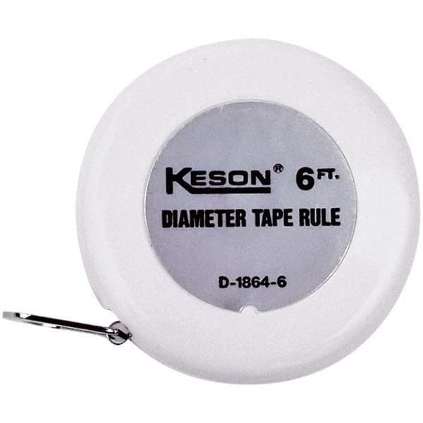 Keson - Diameter Tape Measures Minimum Measurement (Inch): 1/2 Minimum Measurement (Decimal Inch): 0.0010 - Americas Industrial Supply