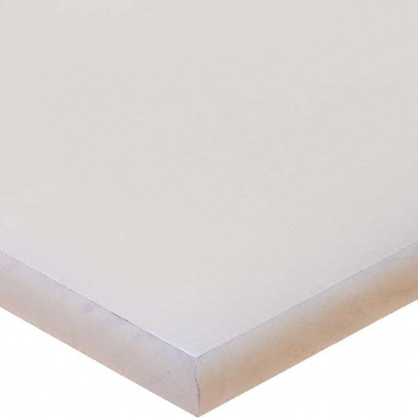 USA Sealing - 2' x 3" x 1" Semi-Clear White Polypropylene Rectangular Bar - Americas Industrial Supply