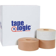 Tape Logic - Pack of (8) 375' Rolls 3" Kraft (Color) Water Activated Adhesive Packaging Tape - Americas Industrial Supply