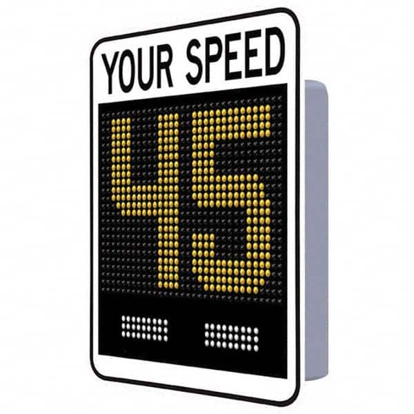 TAPCO - "Your Speed," 42" Wide x 30" High Aluminum Face/Polycarbonate Housing Speed Limit Sign - Americas Industrial Supply