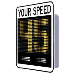 TAPCO - "Your Speed," 42" Wide x 30" High Aluminum Face/Polycarbonate Housing Speed Limit Sign - Americas Industrial Supply