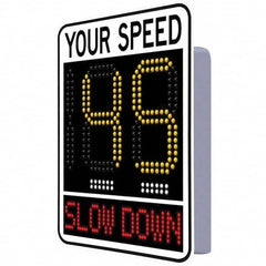 TAPCO - "Your Speed," 42" Wide x 30" High Aluminum Face/Polycarbonate Housing Speed Limit Sign - Americas Industrial Supply