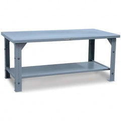 Strong Hold - Stationary Work Benches, Tables Type: Adjustable Leg Top Material: 7 Gauge Steel - Americas Industrial Supply