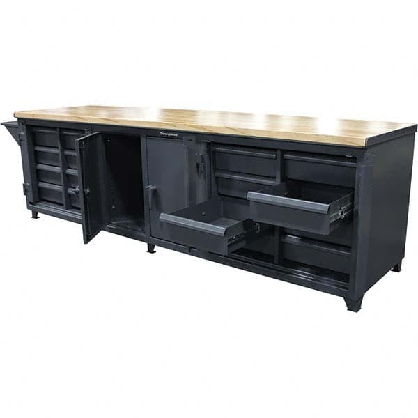 Strong Hold - Stationary Workstations Type: Workbench Cabinet Load Capacity (Lb.): 6,000 - Americas Industrial Supply
