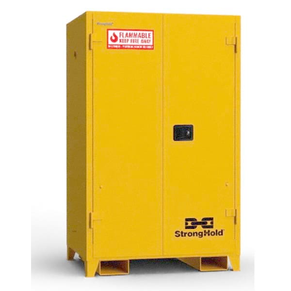 Strong Hold - Safety Cabinets Hazardous Chemical Type: Flammable and Combustible Liquids Color: Yellow - Americas Industrial Supply
