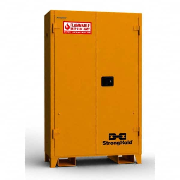 Strong Hold - Safety Cabinets Hazardous Chemical Type: Flammable and Combustible Liquids Color: Yellow - Americas Industrial Supply