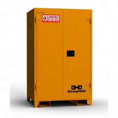 Strong Hold - Safety Cabinets Hazardous Chemical Type: Flammable and Combustible Liquids Color: Yellow - Americas Industrial Supply