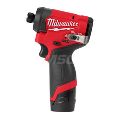 Cordless Impact Driver: 12V, 1/4″ Drive, 3,300 RPM 4 Speed, 2 Lithium-ion Battery Included