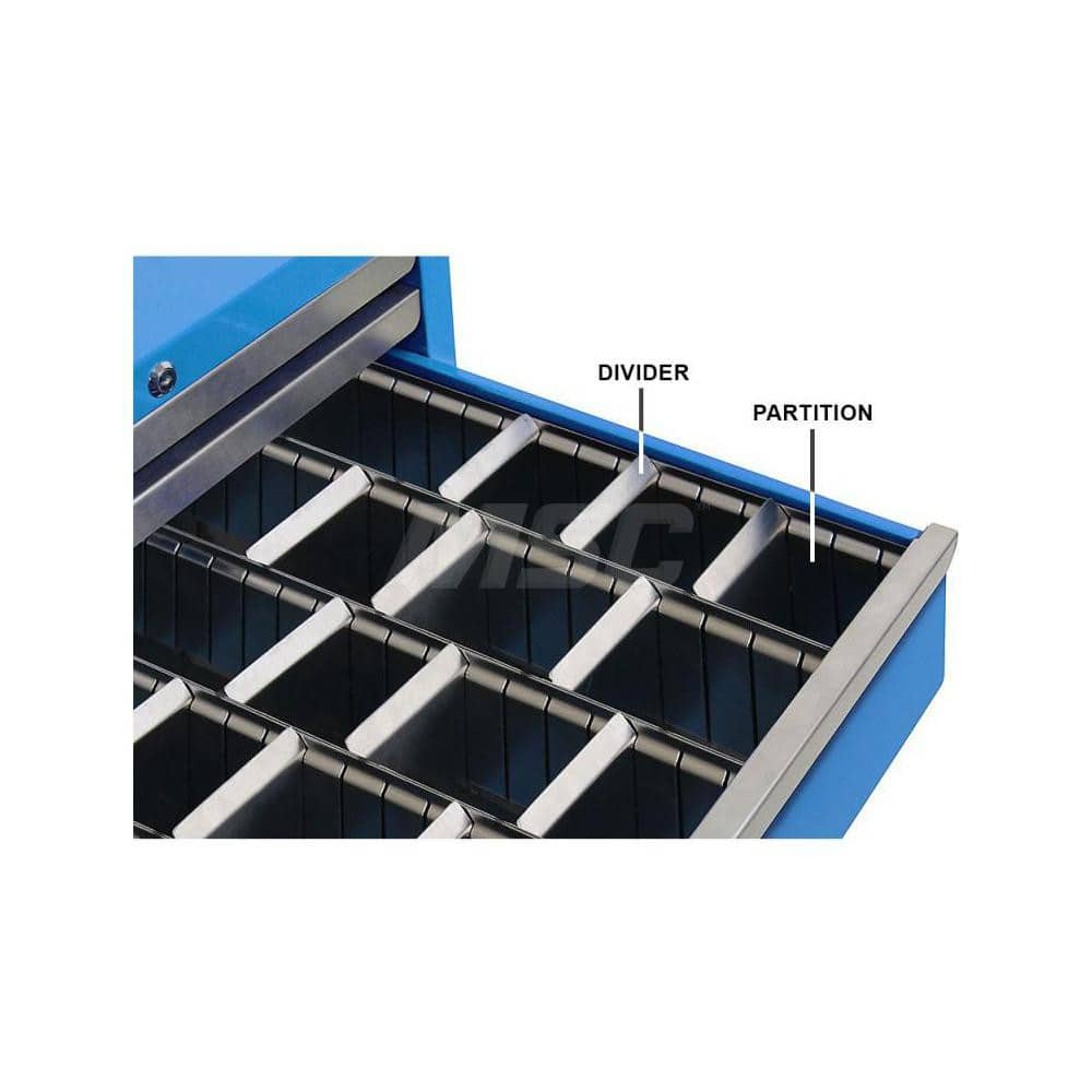 Drawer Divider Layouts; For Drawer Height: 10; Number of Compartments: 16.000; Compartment Sizes: Partition: 10″H x 20″D - Dividers: 7.9″W x 9.4″H; Type: Drawer Dividers; Fractional Height: 10.000000; Drawer Depth (Inch): 21.0000