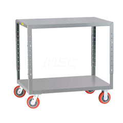 Mobile Work Benches; Bench Type: Mobile Table; Edge Type: Straight; Depth (Inch): 30; Leg Style: Adjustable; Load Capacity (Lb. - 3 Decimals): 3000; Color: Gray; Maximum Height (Inch): 47-1/2; Minimum Height (Inch): 35-1/2; Gauge: 12; Work Bench Material: