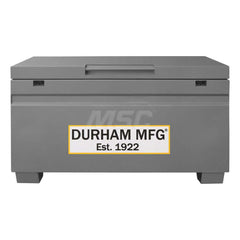 Job Site Tool Box: Job Site, 48″ OAW, 24″ OAD, 27-13/16″ OAH Padlock, Steel, Gray