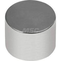 Rare Earth Disc & Cylinder Magnets; Rare Earth Metal Type: Rare Earth; Diameter (Inch): 0.500; Overall Height: 0.5 in; Height (Inch): 0.5 in; Maximum Pull Force: 18 lb; Maximum Operating Temperature: 180  ™F; Finish: Nickel Plated; Grade: N52; Height (Dec