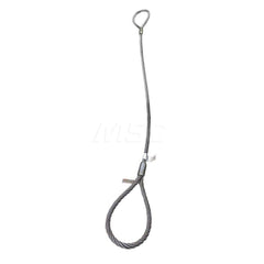 Eye & Eye Sling: 3' Long, 2.5 Ton Vertical Standard Eye, Silver