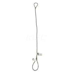 Eye & Eye Sling: 12' Long, 1.2 Ton Vertical Standard Eye, Silver