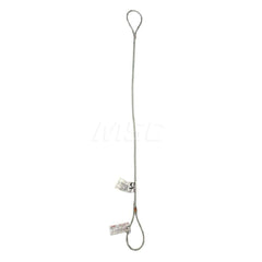 Eye & Eye Sling: 4' Long, 1.2 Ton Vertical Standard Eye, Silver