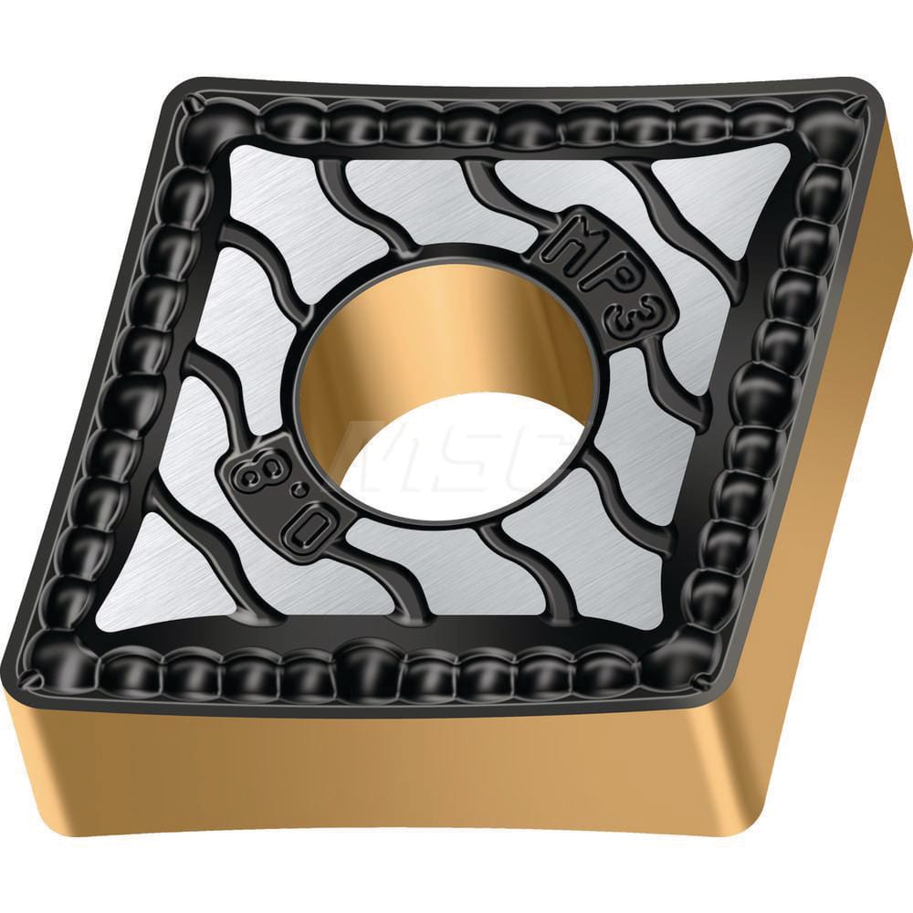 Turning Insert:  CNMG322-MP3 WPP30G,  Solid Carbide TiCN, Al2O3 & TiN Finish,  Neutral,  0.3810″ Long,  3/8″ Inscribed Circle,  0.0310″ Corner Radius,  80.0 &deg N/A Diamond,  Series  CNMG