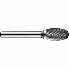 Precision Twist Drill - 1/8" Cut Diam, 1/4" Shank Diam, Carbide Double Cut Ball Burr - Americas Industrial Supply