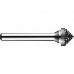 Precision Twist Drill - 1/8" Cut Diam, 1/8" Shank Diam, Carbide Double Cut 90° Angle Burr - Americas Industrial Supply