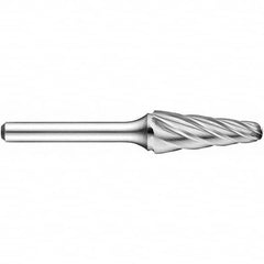 Precision Twist Drill - 3/8" Cut Diam, 1/4" Shank Diam, Carbide Aluma Cut Conical Radius End Burr - Americas Industrial Supply