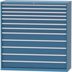 LISTA - 12 Drawer, 84 Compartment Bright Blue Steel Modular Storage Cabinet - Americas Industrial Supply