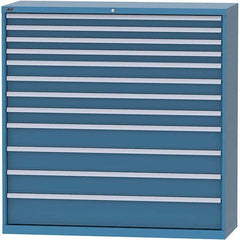 LISTA - 12 Drawer, 84 Compartment Bright Blue Steel Modular Storage Cabinet - Americas Industrial Supply