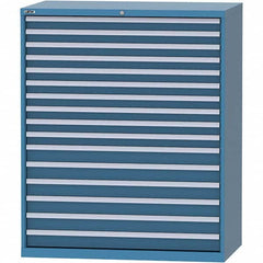 LISTA - 16 Drawer, 216 Compartment Bright Blue Steel Modular Storage Cabinet - Americas Industrial Supply