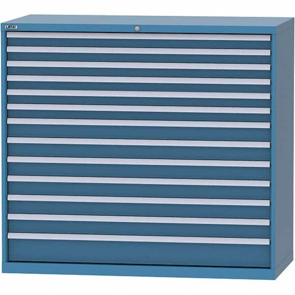 LISTA - 13 Drawer, 84 Compartment Bright Blue Steel Modular Storage Cabinet - Americas Industrial Supply