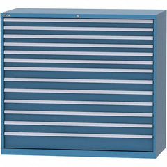 LISTA - 13 Drawer, 84 Compartment Bright Blue Steel Modular Storage Cabinet - Americas Industrial Supply