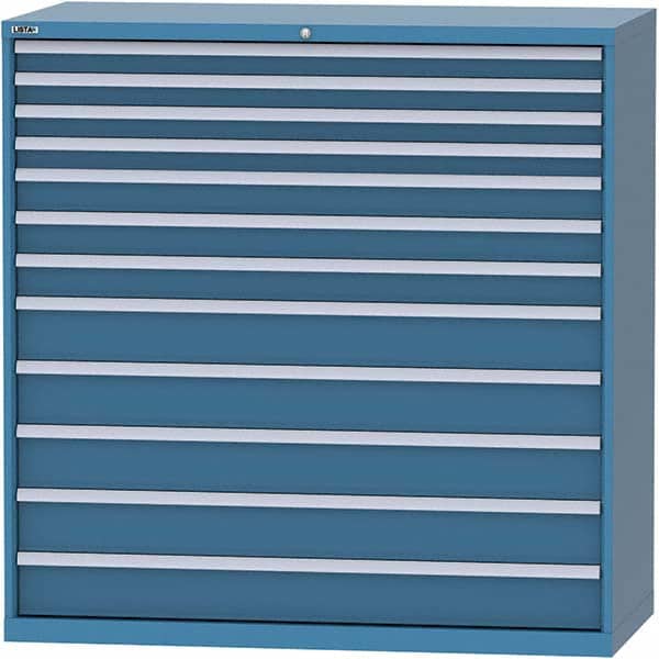 LISTA - 12 Drawer, 84 Compartment Bright Blue Steel Modular Storage Cabinet - Americas Industrial Supply