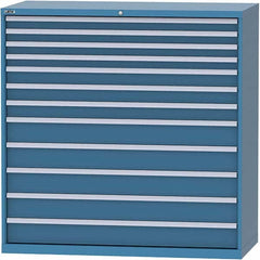 LISTA - 12 Drawer, 84 Compartment Bright Blue Steel Modular Storage Cabinet - Americas Industrial Supply