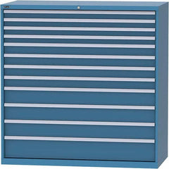 LISTA - 12 Drawer, 84 Compartment Bright Blue Steel Modular Storage Cabinet - Americas Industrial Supply