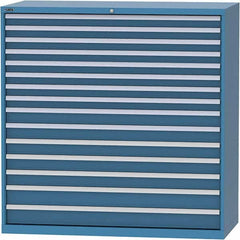 LISTA - 15 Drawer, 84 Compartment Bright Blue Steel Modular Storage Cabinet - Americas Industrial Supply
