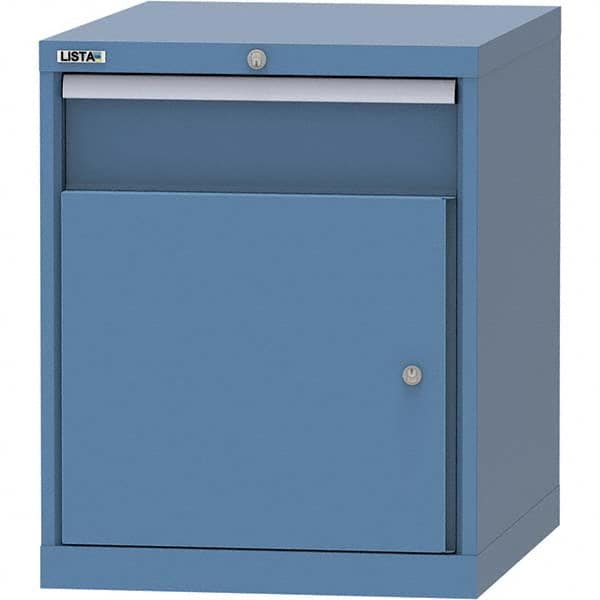 LISTA - 1 Drawer, 99 Compartment Bright Blue Steel Modular Storage Cabinet - Americas Industrial Supply