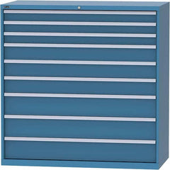 LISTA - 9 Drawer, 84 Compartment Bright Blue Steel Modular Storage Cabinet - Americas Industrial Supply