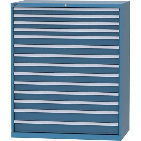 LISTA - 14 Drawer, 216 Compartment Bright Blue Steel Modular Storage Cabinet - Americas Industrial Supply