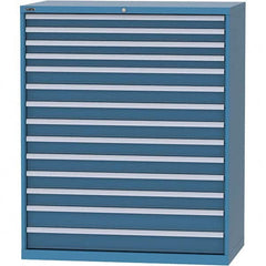 LISTA - 14 Drawer, 216 Compartment Bright Blue Steel Modular Storage Cabinet - Americas Industrial Supply