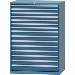 LISTA - 15 Drawer, 99 Compartment Bright Blue Steel Modular Storage Cabinet - Americas Industrial Supply
