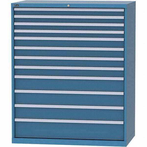 LISTA - 12 Drawer, 216 Compartment Bright Blue Steel Modular Storage Cabinet - Americas Industrial Supply