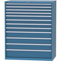LISTA - 12 Drawer, 216 Compartment Bright Blue Steel Modular Storage Cabinet - Americas Industrial Supply